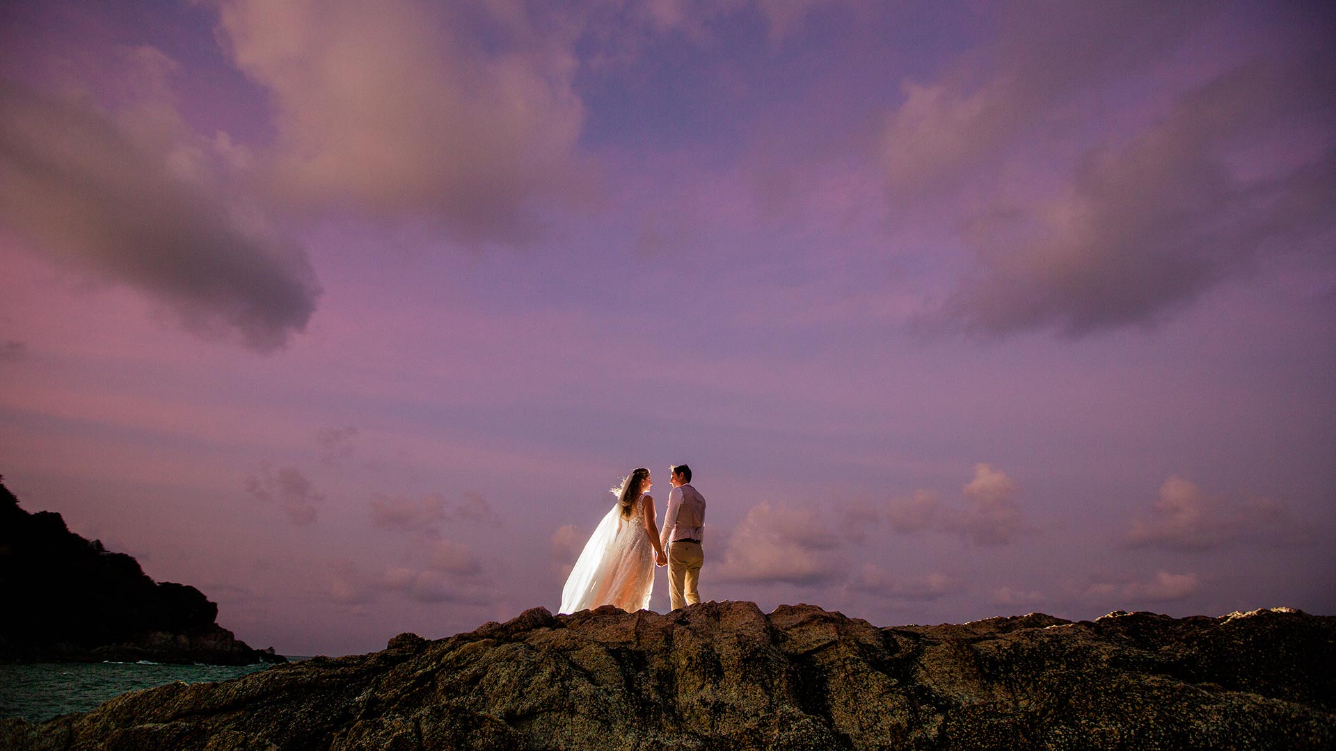 Romantic couple portrait during Hua Hin destination wedding by Narz Studio